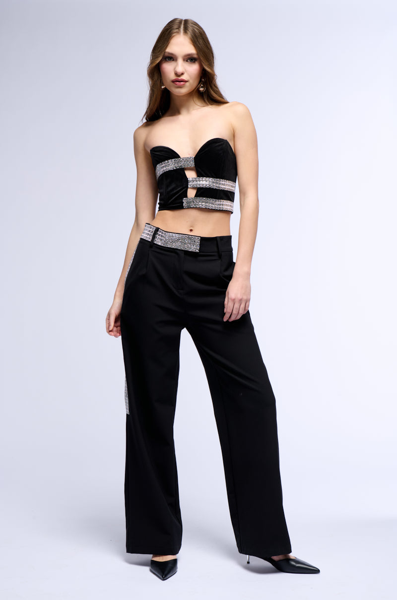 ALL NIGHT DREAM WOVEN WIDE LEG TROUSER