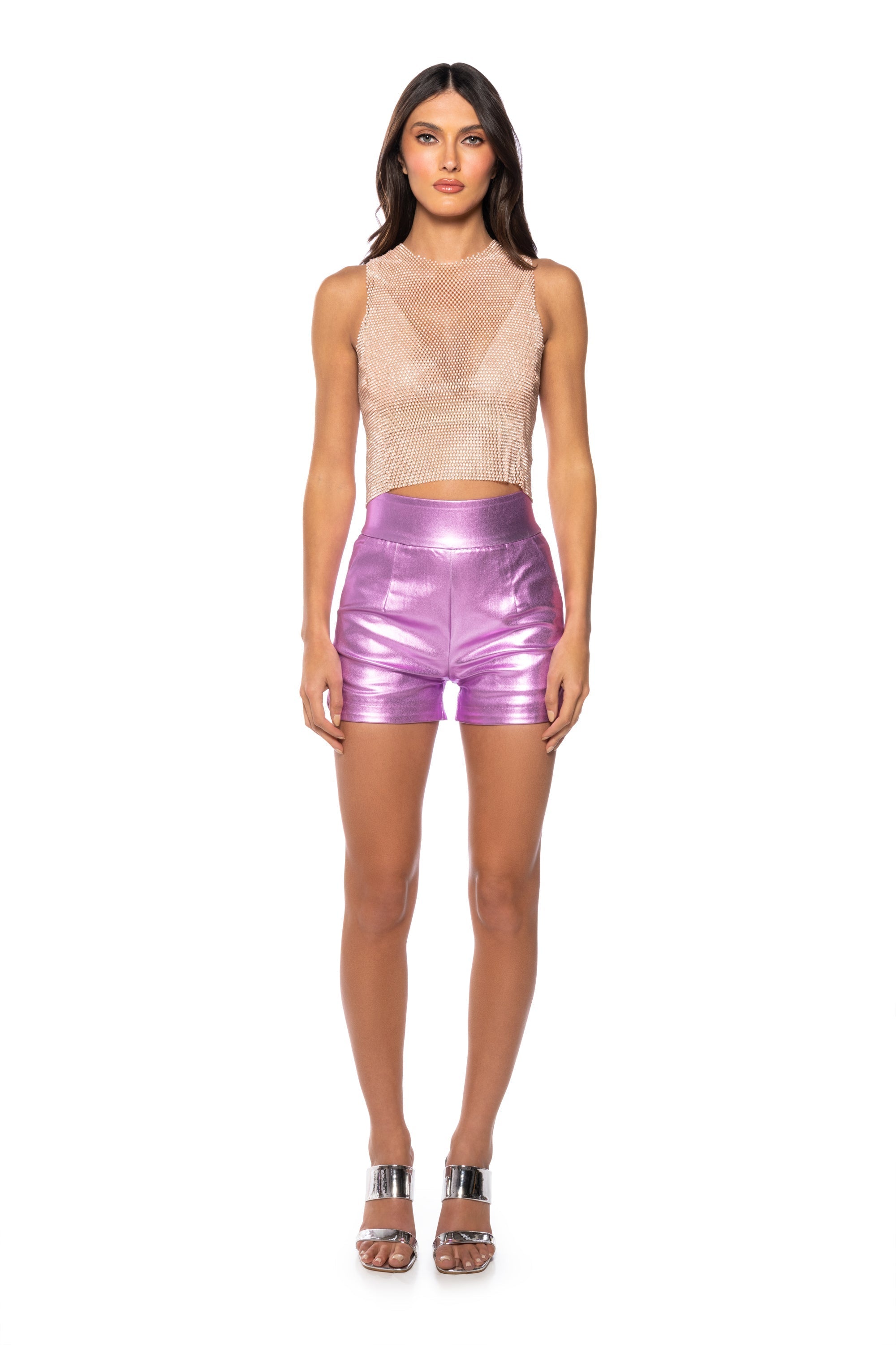 AMMO X AKIRA BIG BOOTY HIGH WAIST FAUX LEATHER SHORT