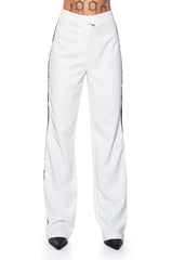 LANTIS WHITE TROUSER WITH RIBBON SEAM