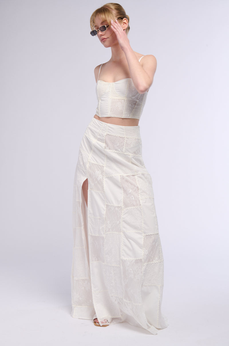 AURA PATCHWORK MAXI SKIRT