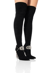 AZALEA WANG CAESAR STILETTO BOOT IN BLACK