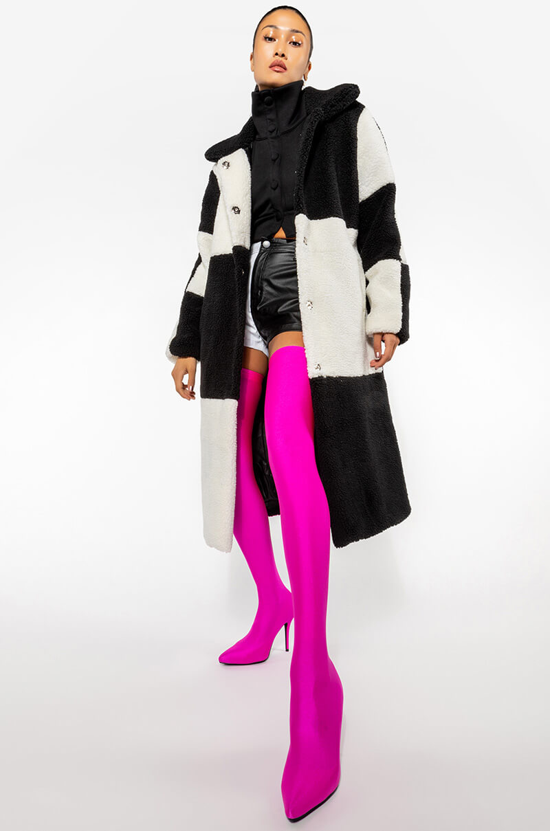 CHECK IT LONG TEDDY TRENCH