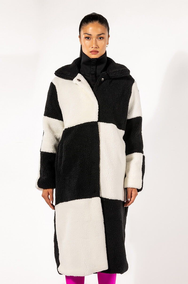 CHECK IT LONG TEDDY TRENCH