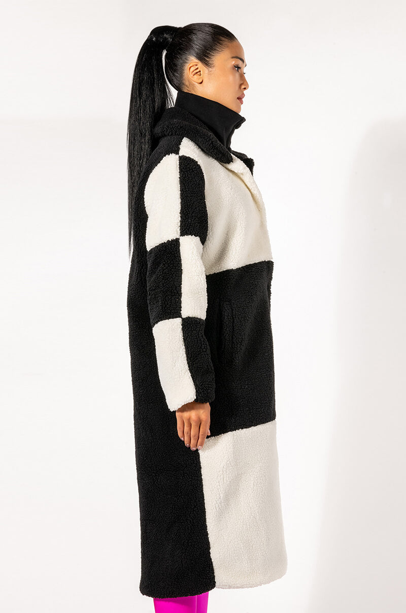 CHECK IT LONG TEDDY TRENCH