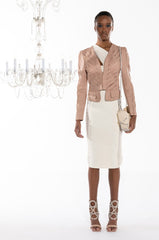COME A LITTLE CLOSER MESH PLEATHER PLUS JACKET