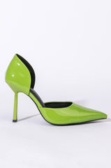 AZALEA WANG DONT TRIP STILETTO PUMP IN GREEN