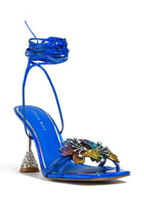 AZALEA WANG EFFORTLESS FLOWER SANDAL IN BLUE