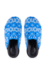 AZALEA WANG EFRYN BLUE FLOWER EMBROIDERED CLOG