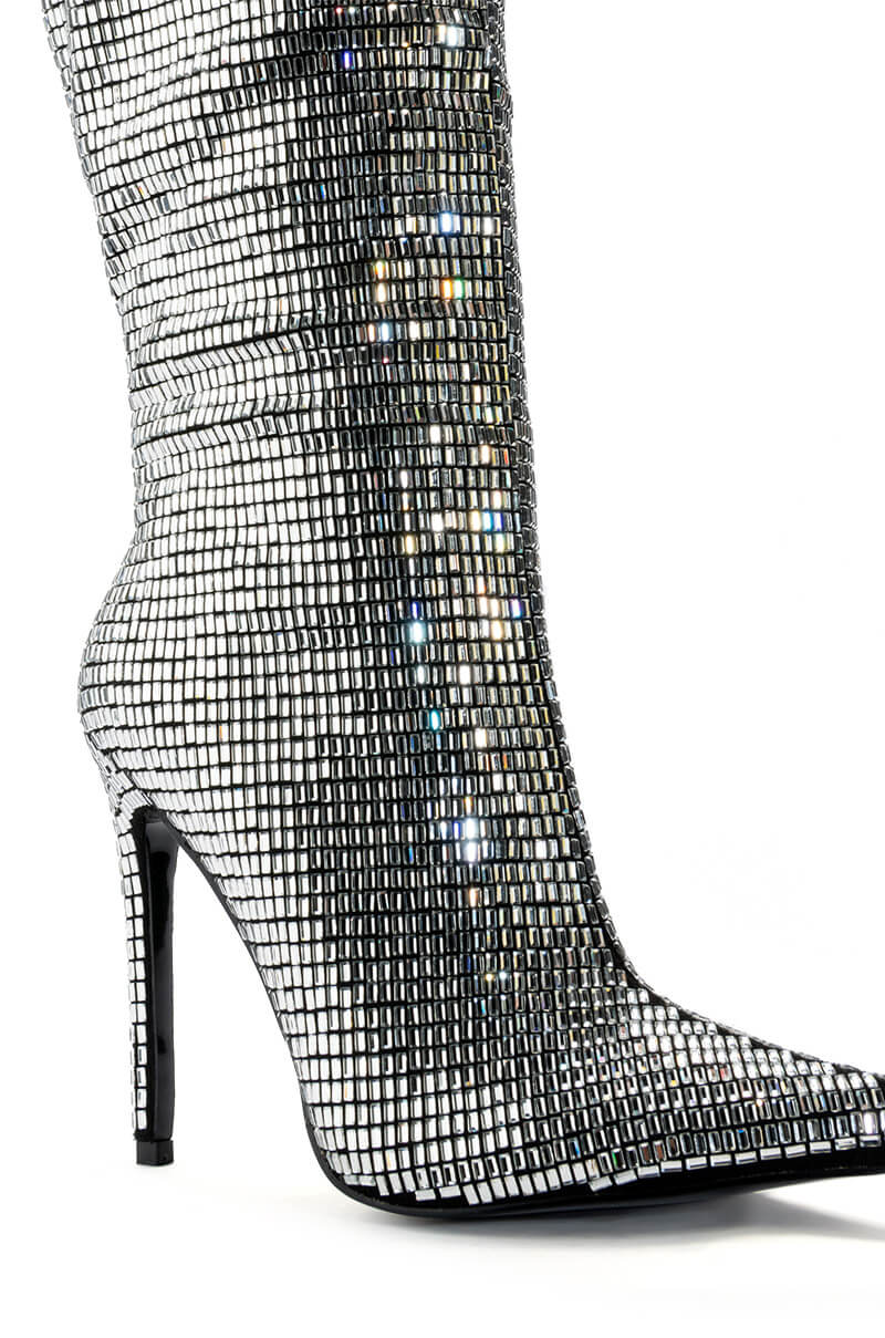 AZALEA WANG ELOISE STILETTO PUMP IN SILVER