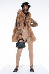 ESKIMO PANEL FAUX FUR VEST