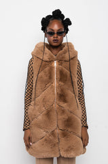 ESKIMO PANEL FAUX FUR VEST
