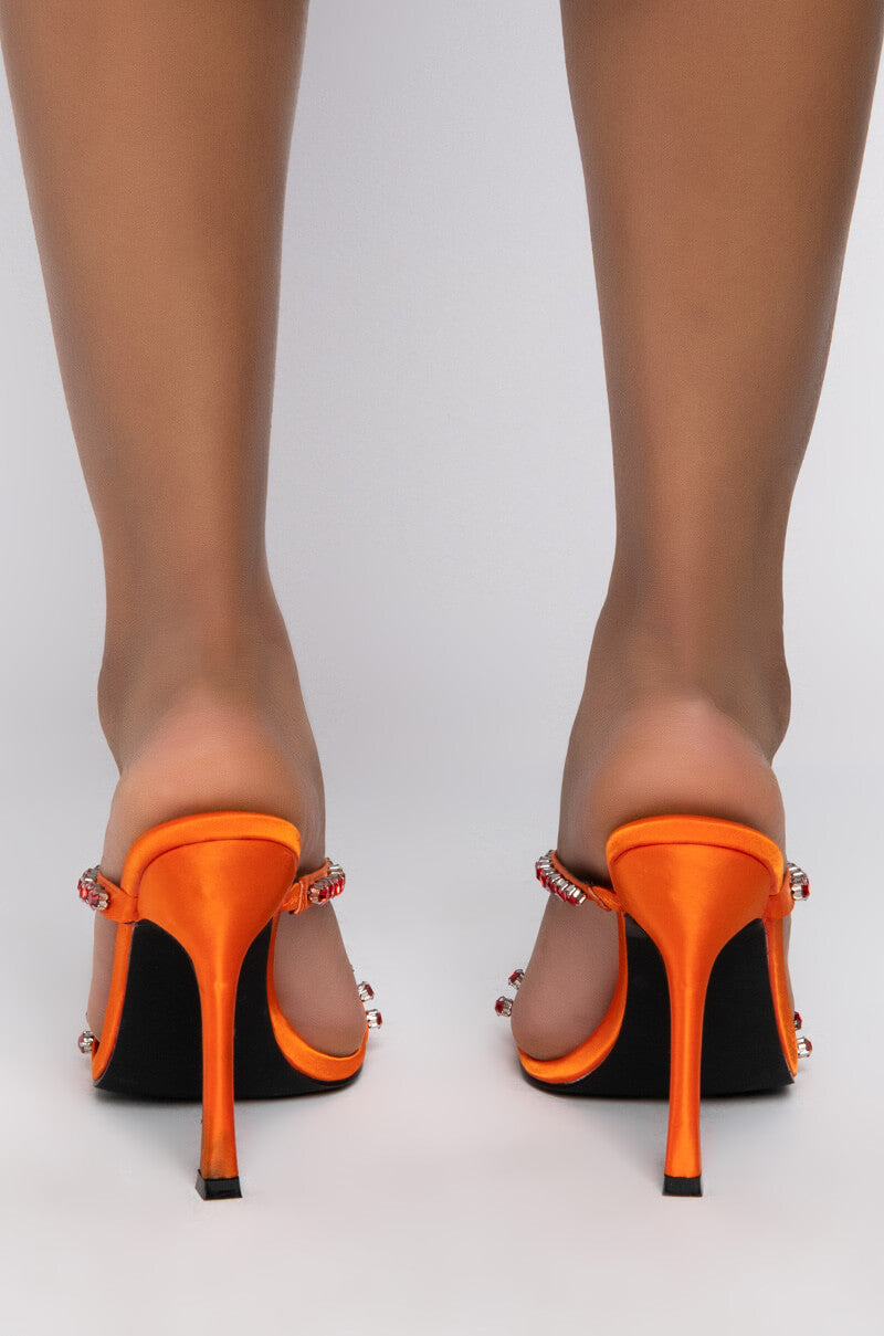 AZALEA WANG FEELS LIKE BLISS STILETTO SANDAL IN ORANGE