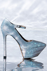 AZALEA WANG FELIZ EMBELLISHED PUMP IN SILVER