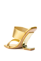 AZALEA WANG DENALI SLIP ON WEDGE SANDAL IN GOLD