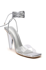 AZALEA WANG FREMONT PVC SANDAL IN SILVER