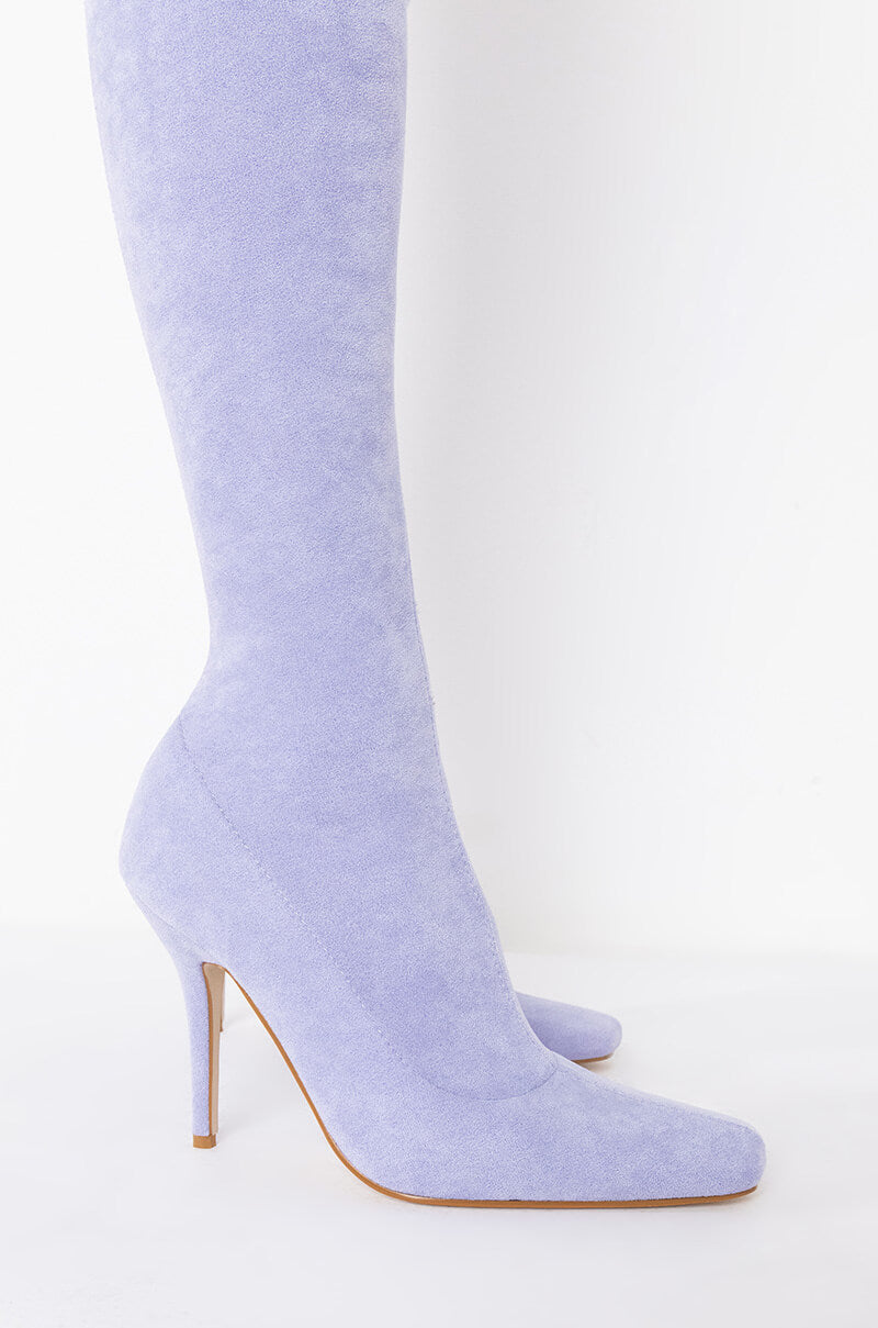 AZALEA WANG FRIDAY NIGHT STILETTO BOOT IN PERIWINKLE