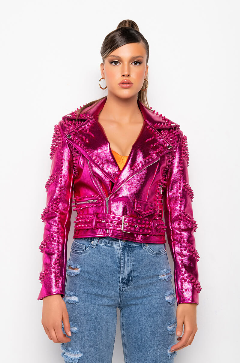 FUTURE NOSTALGIA PINK METALLIC MOTO