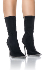 AZALEA WANG HOT TAMALE BLACK DIAMOND RAND BOOTIE