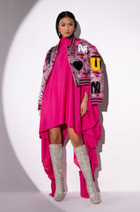 JACQUARD VARSITY BOMBER