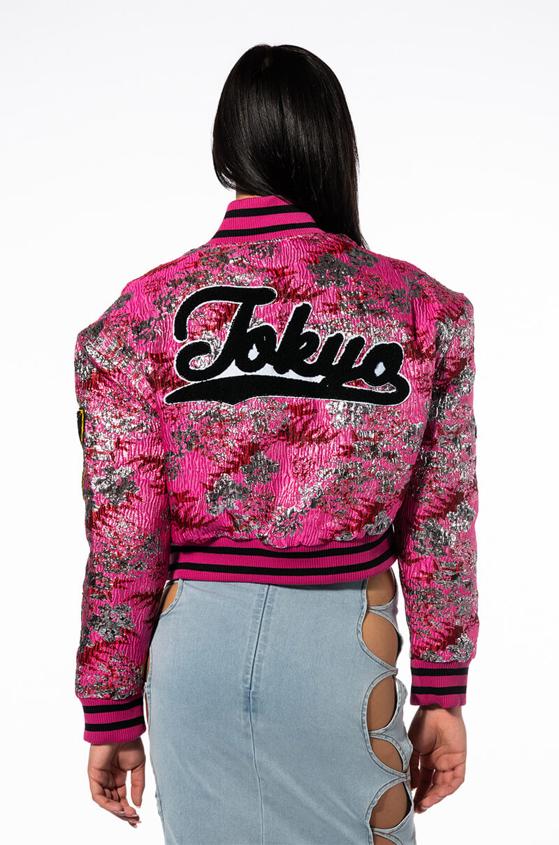 JACQUARD VARSITY BOMBER