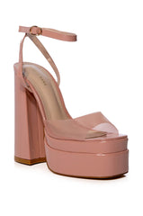 AZALEA WANG KAMILAH CHUNKY PUMP IN PINK