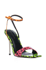 AZALEA WANG KAVI PINK LEOPARD PRINT SANDAL