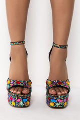 AZALEA WANG LIFE OF THE PARTY CHUNKY SANDAL IN MULTI