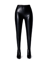 AZALEA WANG KAYKAY SEXY STILETTO SLIM BOOT PANT IN BLACK STRETCH