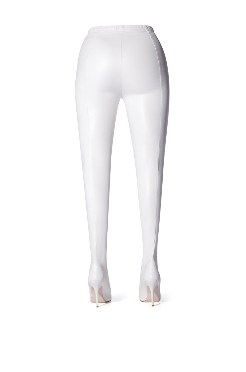 AZALEA WANG KAY KAY SEXY STILETTO SLIM BOOT PANT IN WHITE