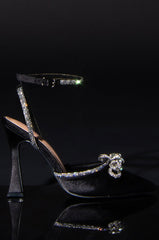 AZALEA WANG TAMIA EMBELLISHED CHUNKY PUMP IN BLACK