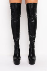 AZALEA WANG MAKE A SCENE CHUNKY BOOT IN BLACK