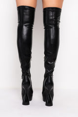 AZALEA WANG MAKE A SCENE CHUNKY BOOT IN BLACK