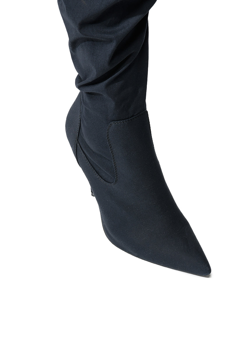 AZALEA WANG MANTIS BAGGY THIGH HIGH BOOT IN BLACK