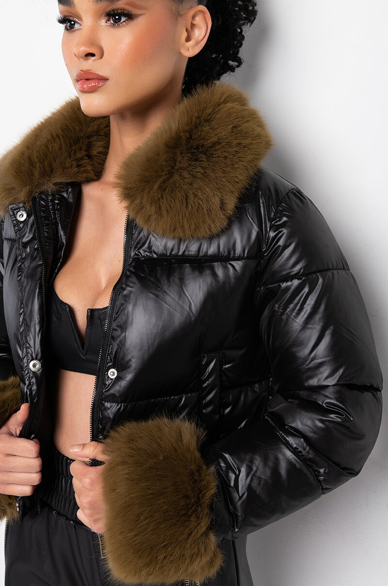 MAVERICK FAUX FUR PUFFER