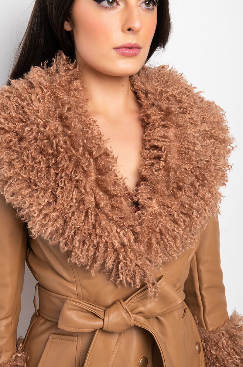 MOHAIR CAMEL TRENCH