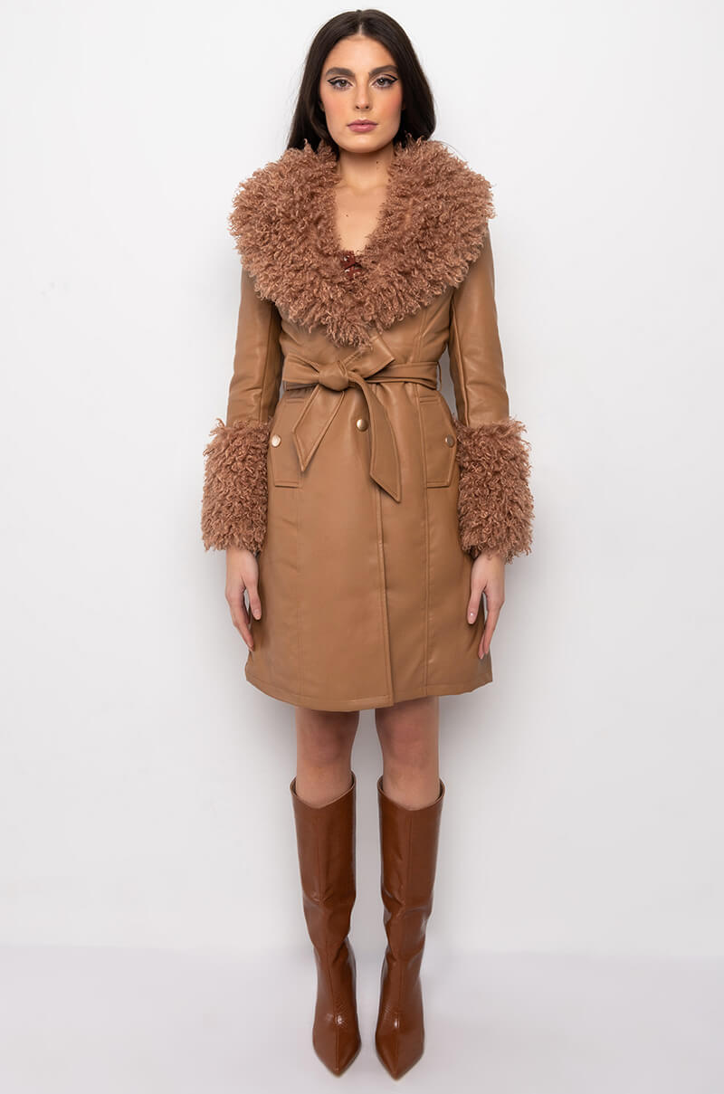 MOHAIR CAMEL TRENCH