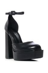 AZALEA WANG MOTGOMERY BLACK PLATFORM PUMP