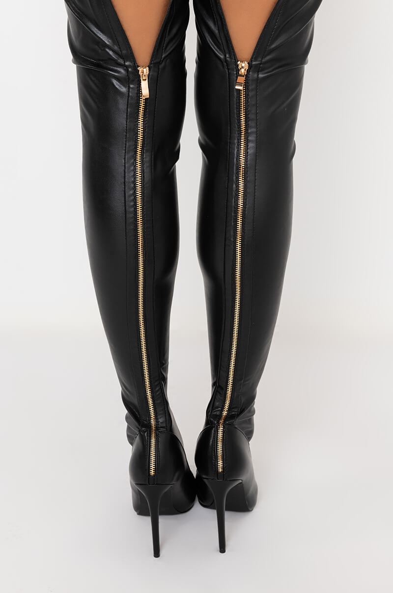 AZALEA WANG MORE THAN JUST THE NIGHT STILETTO BOOT IN BLACK