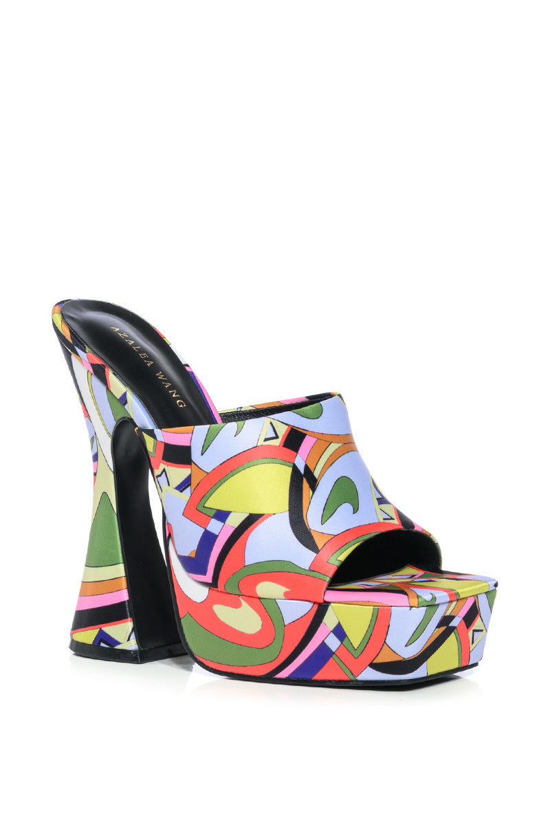 AZALEA WANG NAKISHA SATIN CHUNKY MULE