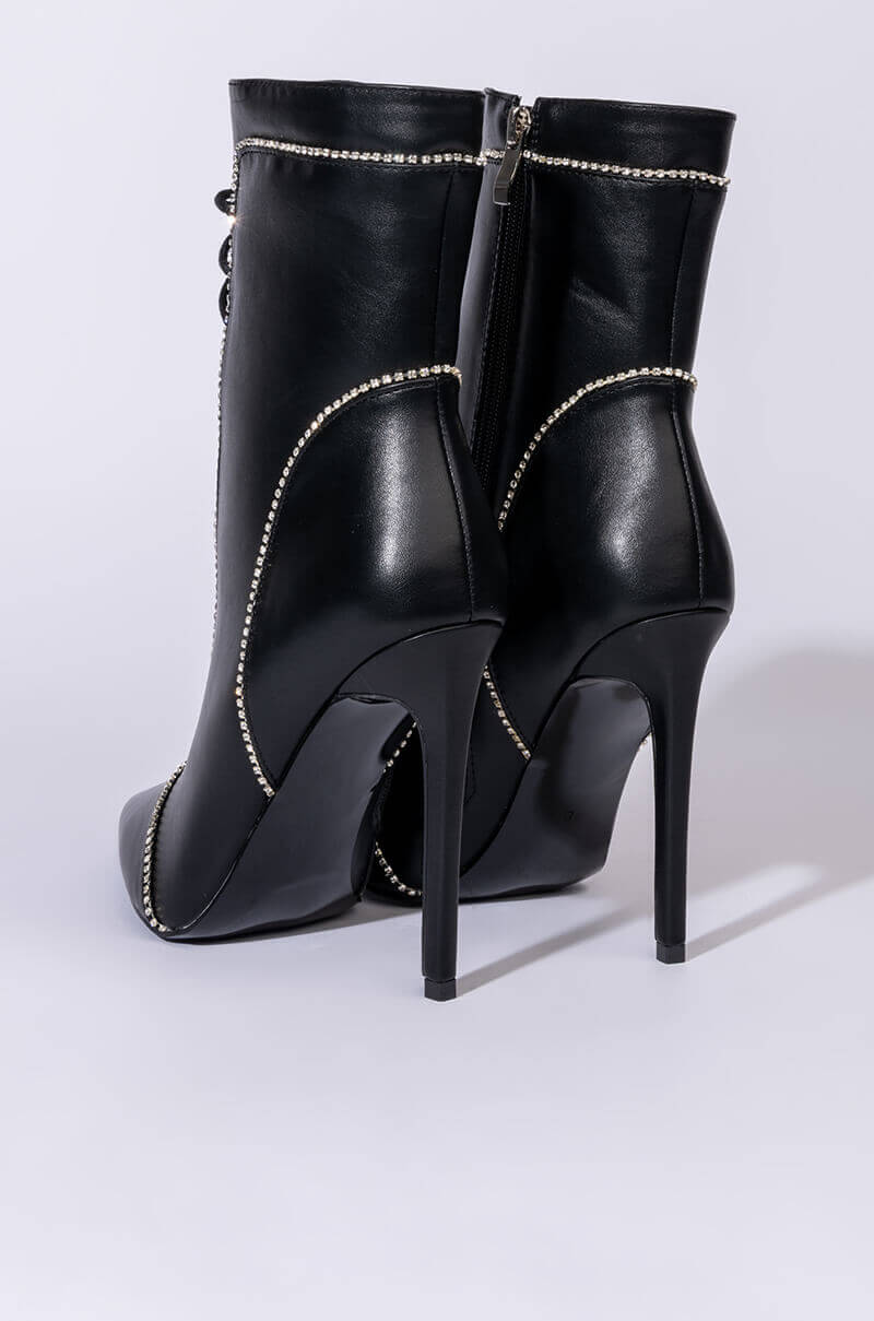 AZALEA WANG NIGHTS IN VEGAS STILETTO BOOTIE IN BLACK