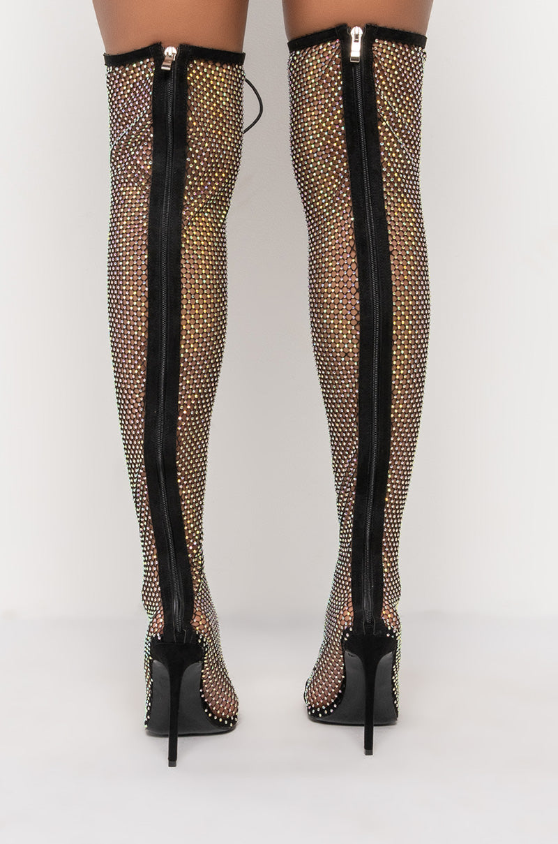 AZALEA WANG NIGHTS LIKE THIS STILETTO BOOT IN BLACK
