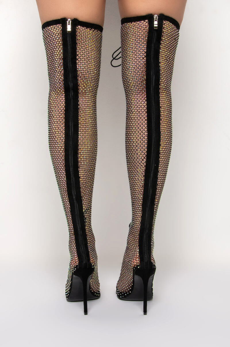 AZALEA WANG NIGHTS LIKE THIS STILETTO BOOT IN BLACK