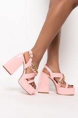 AZALEA WANG NOT GOING HOME CHUNKY SANDAL IN PINK