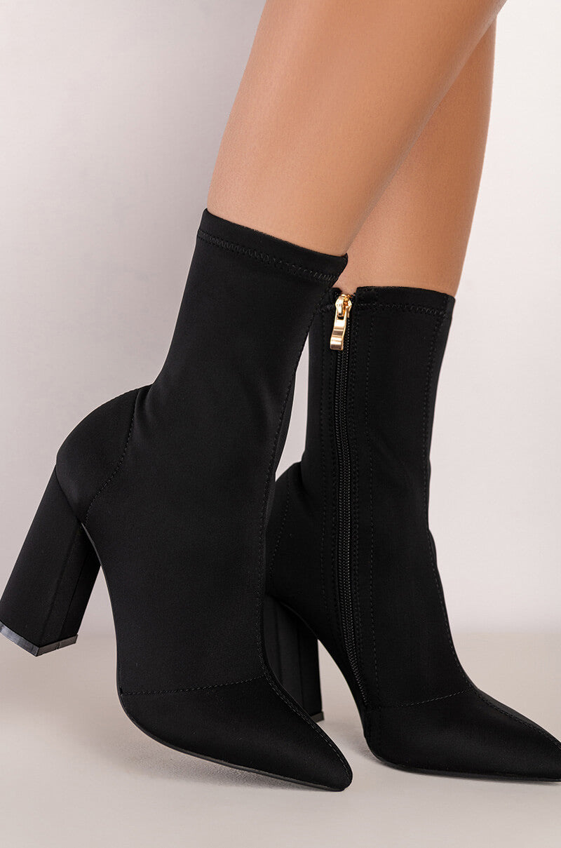 AZALEA WANG NOTHING LASTS FOREVER CHUNKY BOOTIE IN BLACK