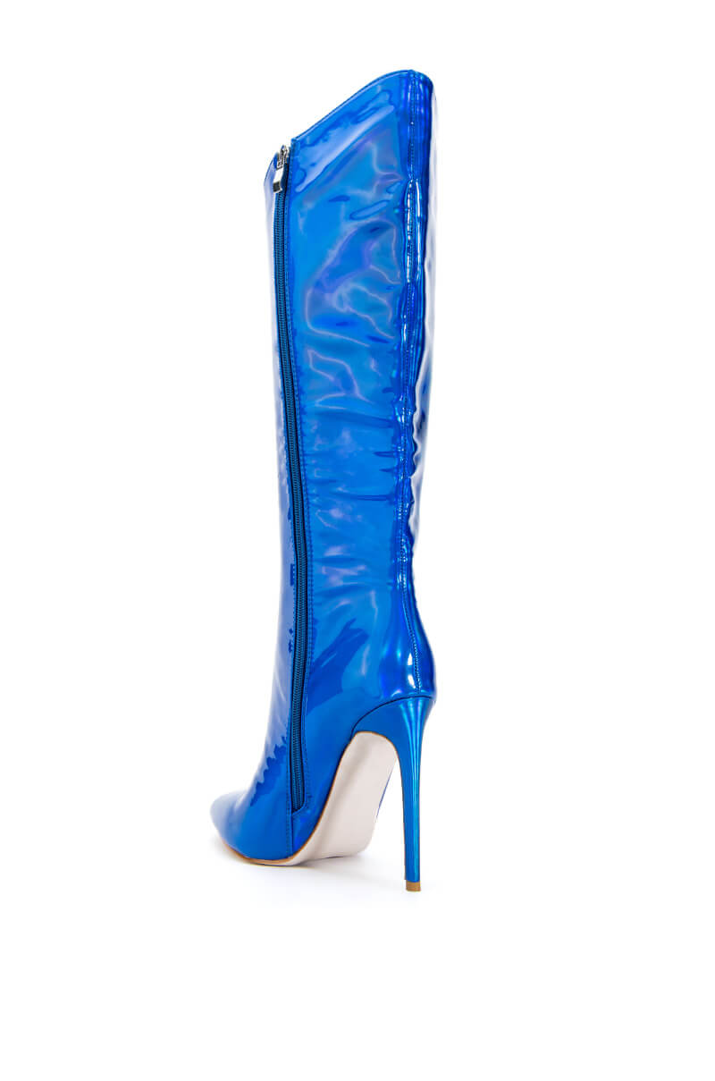 AZALEA WANG NOVA SEXY STILETTO BOOT IN BLUE