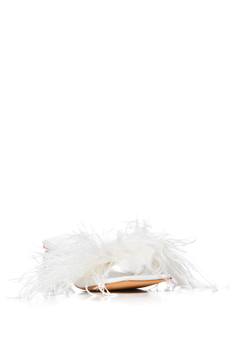 AZALEA WANG DEIDRE WHITE NOVELTY HEEL SANDAL