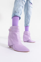 AZALEA WANG OFF THE GRID WEDGE BOOTIE IN PURPLE