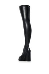 AZALEA WANG SHAQ BLACK THIGH HIGH BOOT
