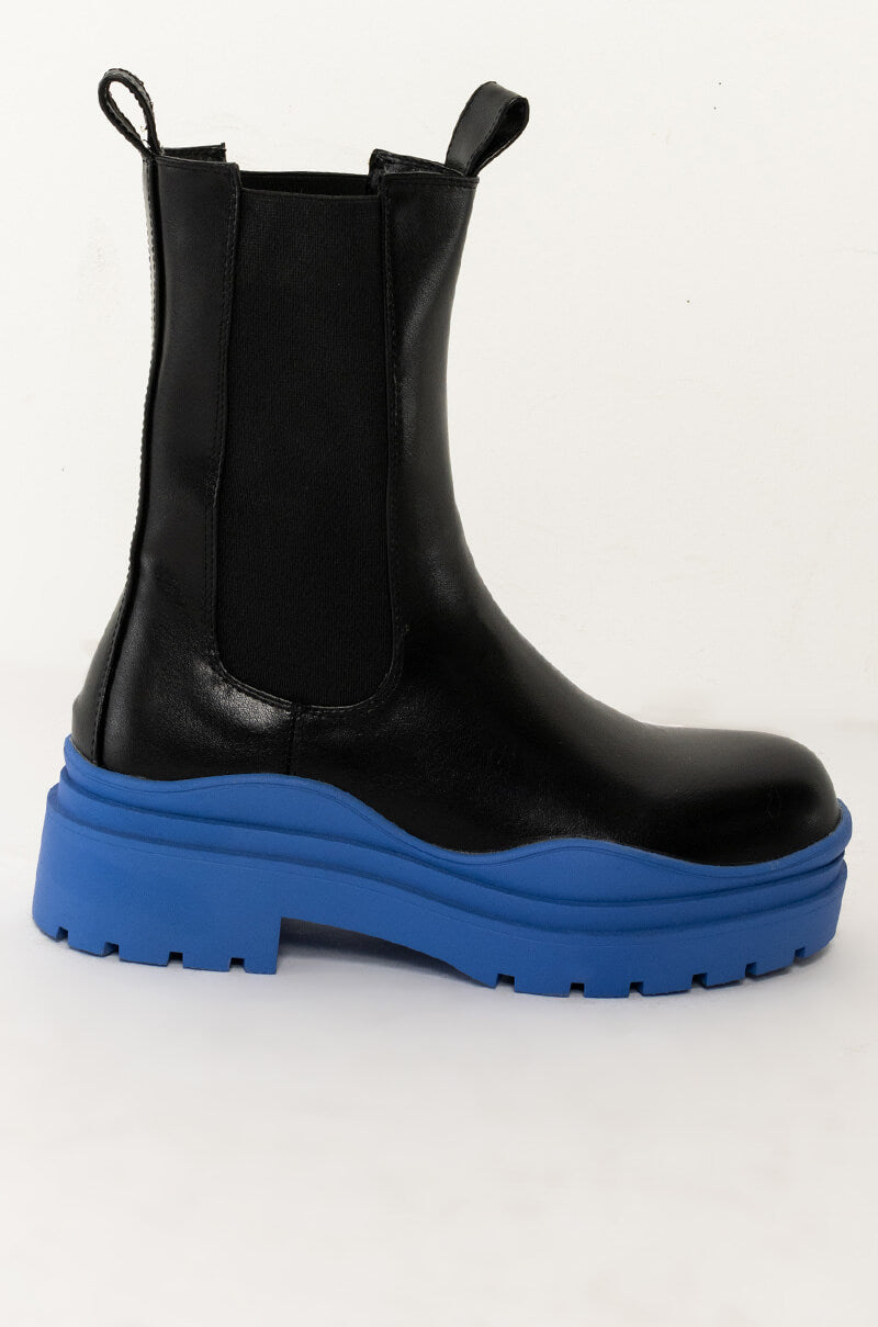AZALEA WANG ONLY IN MY DREAMS FLATFORM BOOTIE IN PERIWINKLE