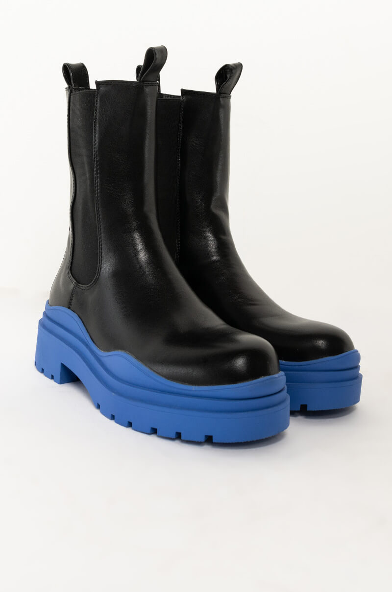 AZALEA WANG ONLY IN MY DREAMS FLATFORM BOOTIE IN PERIWINKLE